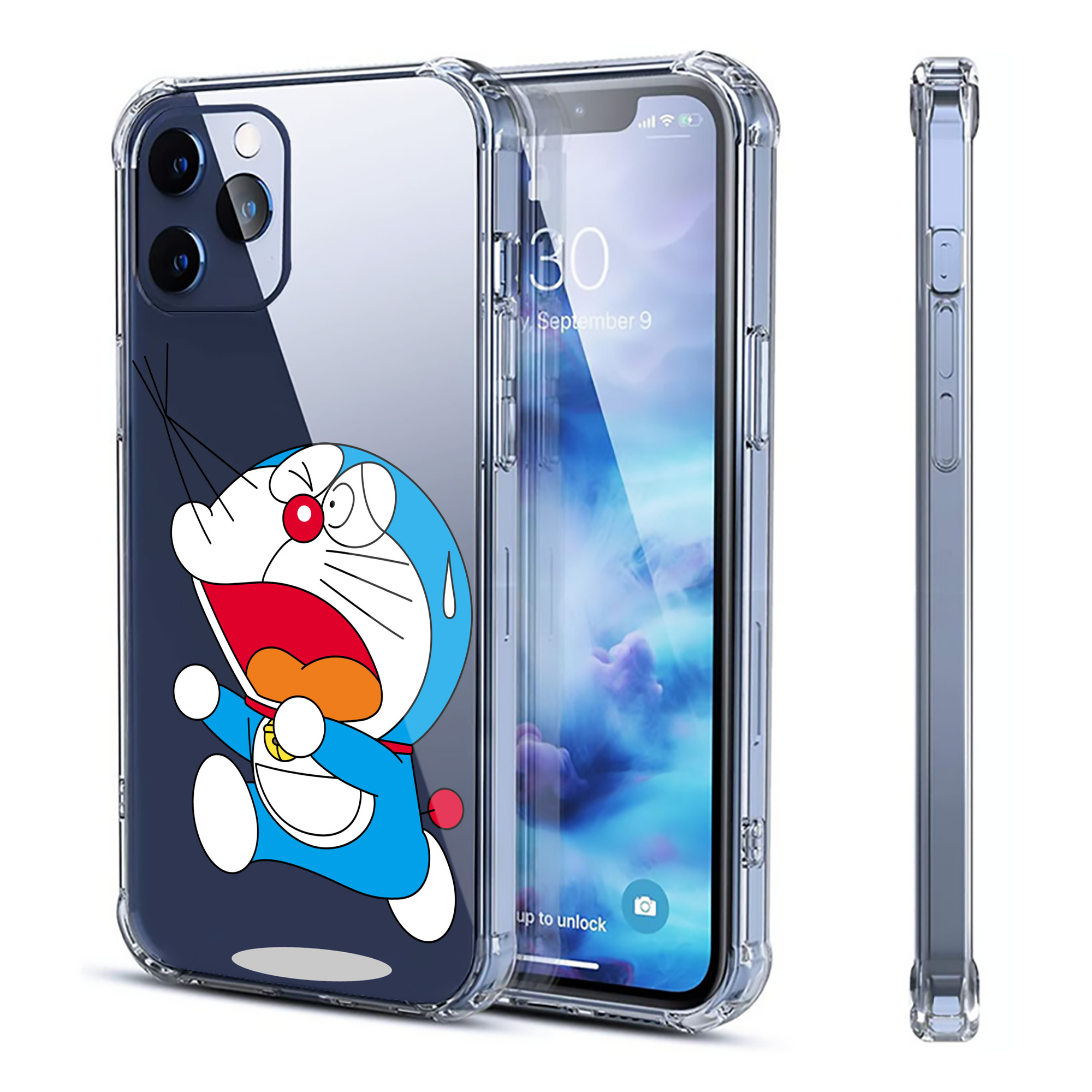 （画像用） ドラえもん Doraemon 【iPhone 12シリーズ対応】透明スマホケース（クリアソフトケース）